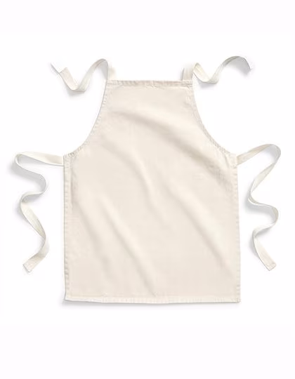 Westford Mill Tablier à Bavette en Coton Fairtrade avec Ruban d'Attache, Natural 45 x 60 cm, WM362