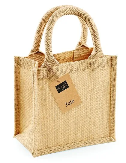 Westford Mill Jute Gift Bag with Cotton Handles, Natural 20 x 20 x 12 cm, WM411