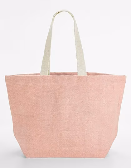 Westford Mill Sac de Plage en Jute Doux, Lavé, Duck Egg Blue 35 x 37 x 18 cm, WM466