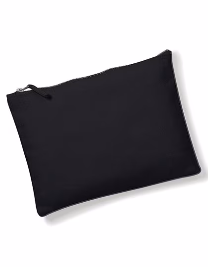 Westford Mill Canvas Accessory Pouch with Metal Zip, Black XS (12 x 8.5 cm), WM530