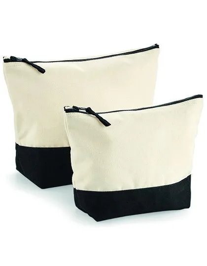 Westford Mill Baumwolltasche mit Reißverschluss, 3-5 Liter, Natural/Black M (19 x 18 x 9 cm), WM544