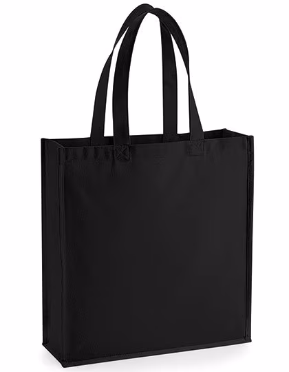 Westford Mill Sac en Toile de Coton avec Anses Longues, Natural/Black 39 x 42 x 13 cm, WM600