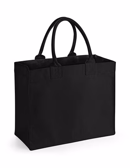 Westford Mill Baumwoll-Canvas Einkaufstasche mit Einstecktasche, Natural 41 x 34 x 18 cm, WM608