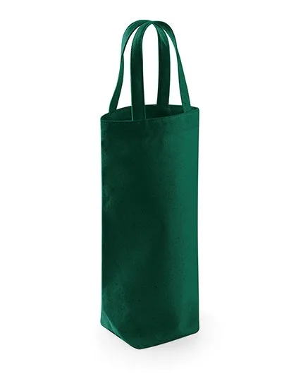 Westford Mill Fairtrade Baumwoll Flaschentasche mit Griff, Bottle Green 8 x 27 x 8 cm, WM620