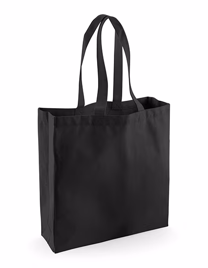 Westford Mill Fairtrade Cotton Shopper with Long Carry Handles, Black 39 x 41 x 14 cm, WM623