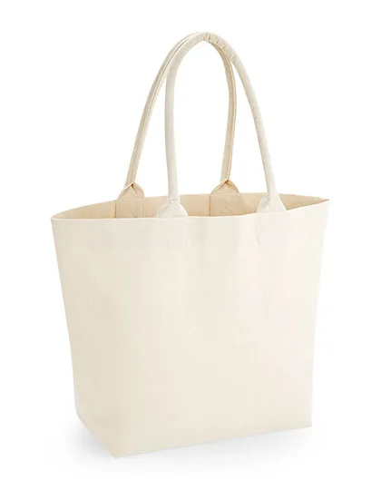 Westford Mill Fairtrade Cotton Canvas Bag with Zip, Natural 35 x 37 x 18 cm, WM626