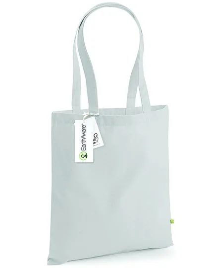 Westford Mill Robuste Einkaufstasche aus 100% Bio-Baumwolle, Hellgrau 38 x 42 cm, WM801