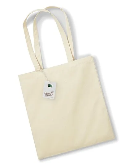 Westford Mill Robuste Einkaufstasche aus 100% Bio-Baumwolle, Beige 38 x 42 cm, WM801