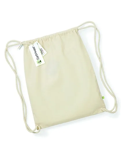 Westford Mill Bio-Baumwoll Gymsac mit Tunnelzug, Natural 37 x 47 cm, WM810