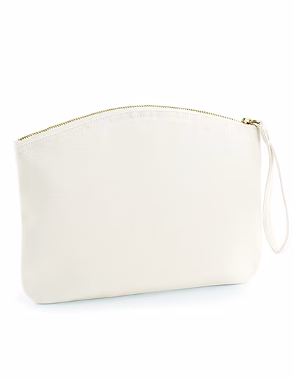 Westford Mill Organic Cotton Wristlet with Zip, Natural S (19 x 17 cm), WM820