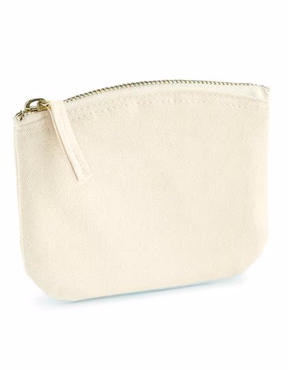 Westford Mill Sac en Coton Biologique avec Fermeture Éclair, Natural 14.5 x 11 cm, WM825
