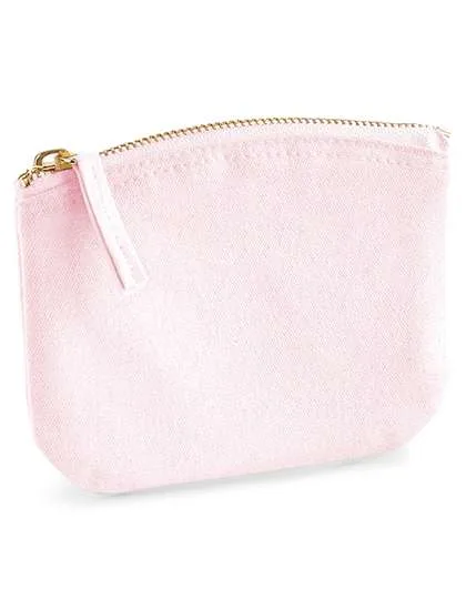 Westford Mill Bio-Baumwolltasche mit Reißverschluss, Pastel Pink 14.5 x 11 cm, WM825
