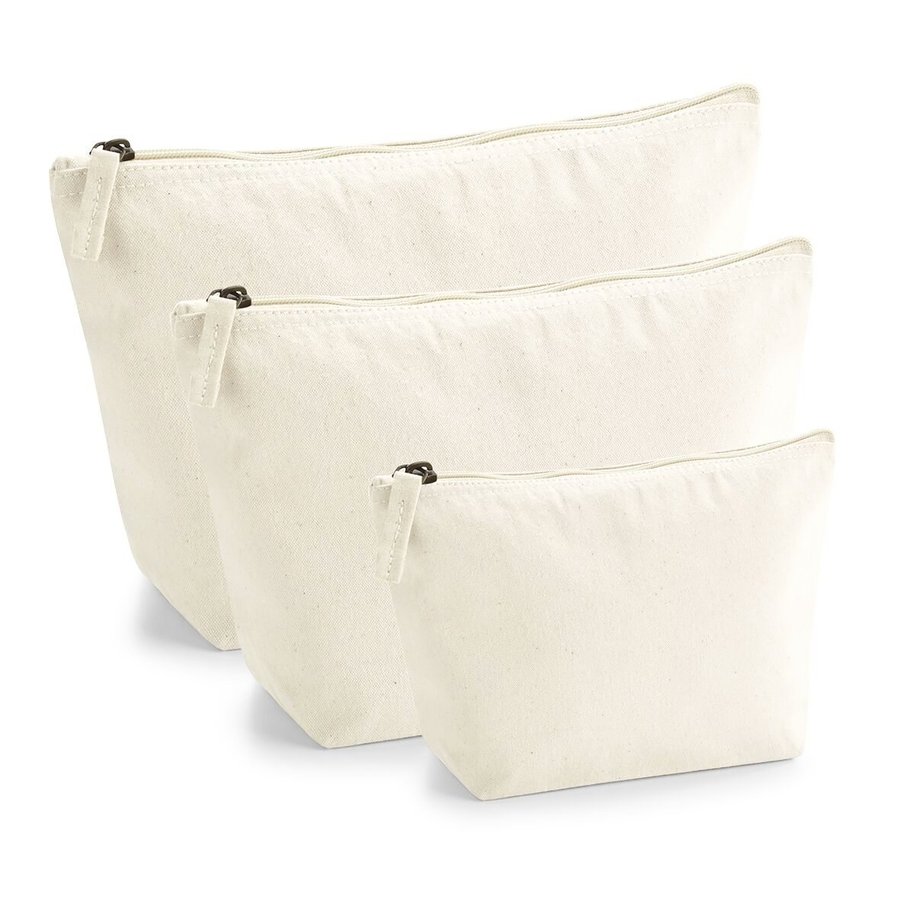 Westford Mill Bio-Baumwoll-Kulturtasche avec fermeture éclair, Natural S (13.5 x 12 x 6 cm), WM840