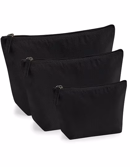 Westford Mill Organic Cotton Wash Bag with Zip, Natural S (13.5 x 12 x 6 cm), WM840