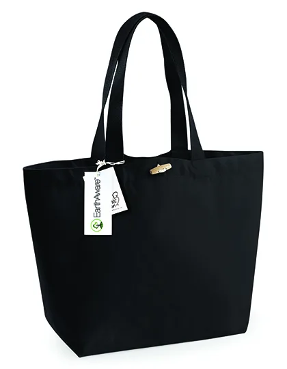 Westford Mill Strandtasche mit Holz-Knebelverschluss, Black 34 x 34 x 17 cm, WM850