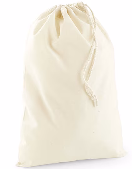 Westford Mill Sacca sport in Cotone riciclato con coulisse, Natural XXS (10 x 15 cm), WM915