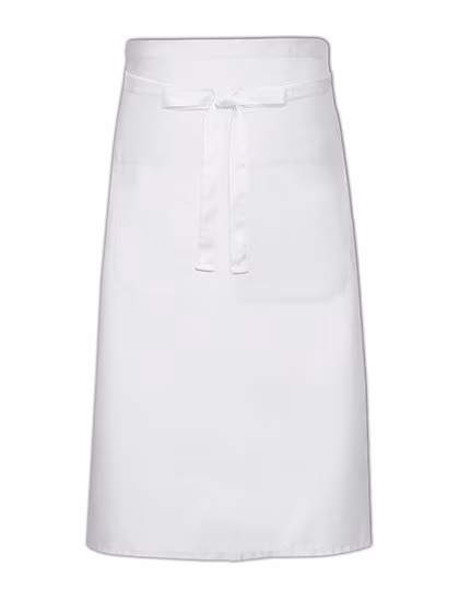 Link Kitchen Wear Tablier de Cuisinier avec Poche XL, Tissu Twill, White 70 x 120 cm, X1000T