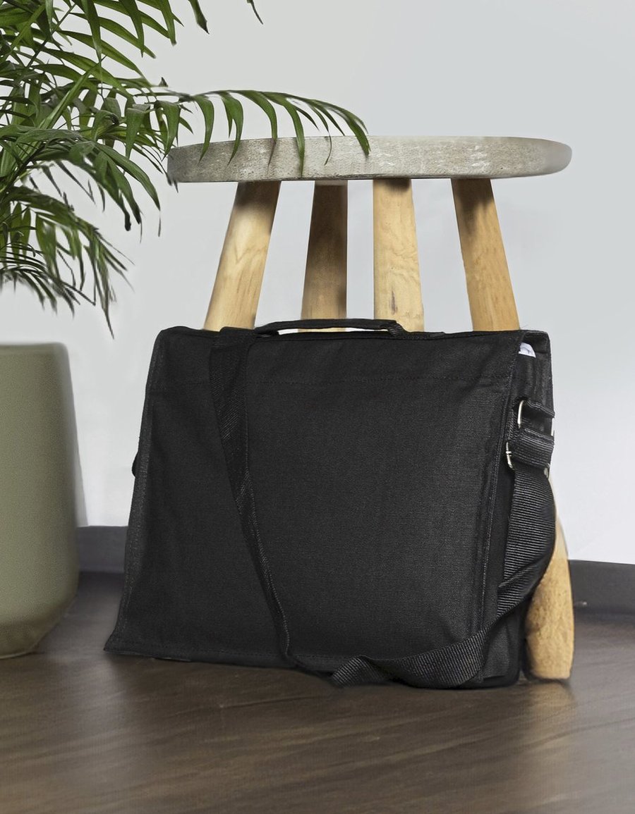 Halink Borsa a tracolla in canvas con portapenne, Natural 29 x 38 x 7,5 cm, X1056