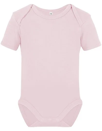 Link Kids Wear Bio-Babybody Kurzarm mit Druckknöpfen, Powder Pink 74-80, X11120