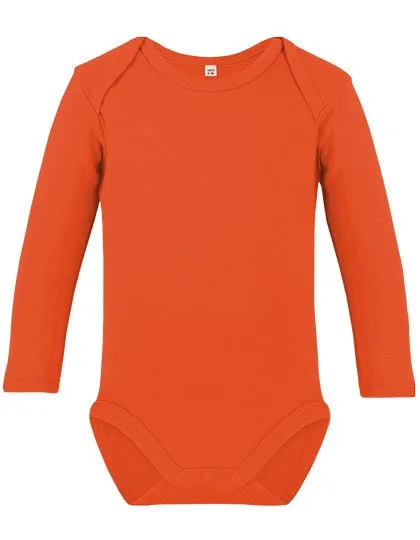 Link Kids Wear Bio-Baumwolle Langarm-Body für Kinder, Orange 50-56, X11420