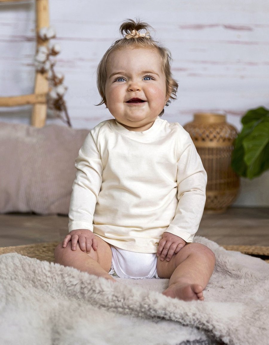 Link Kids Wear Bio-Baumwolle Langarm T-Shirt Noah 02, Natural 62-68, X13420