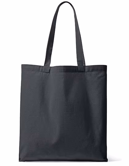 Halink Borsa in Canvas Biologico con Manico Lungo, Dark Grey 42 x 38 x 10 cm, X1438