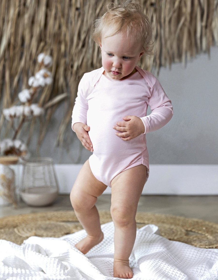 Link Kids Wear Langarm-Body aus Bio-Baumwolle Rebel 02, White 50-56, X21420