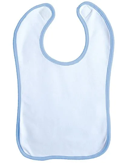 Link Kids Wear Double-Layer Baby Bibs for Kids, White/Babyblue One Size, X951N