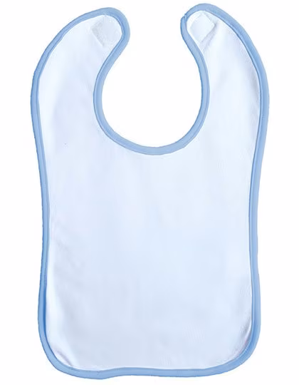 Link Kids Wear Doppellagige Baby-Lätzchen für Kinder, White/Babyblue One Size, X951N