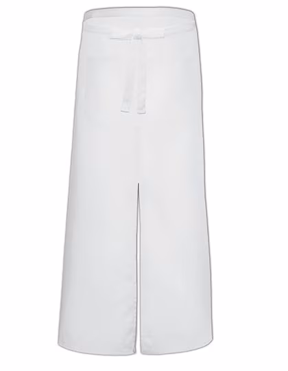 Link Kitchen Wear Tablier Bistro avec Fente de Marche et Poche, White 100 x 100 cm, X962T