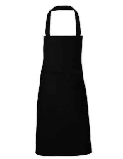 Link Kitchen Wear Latzschürze mit Vordertasche, Black 73 x 80 cm, X967