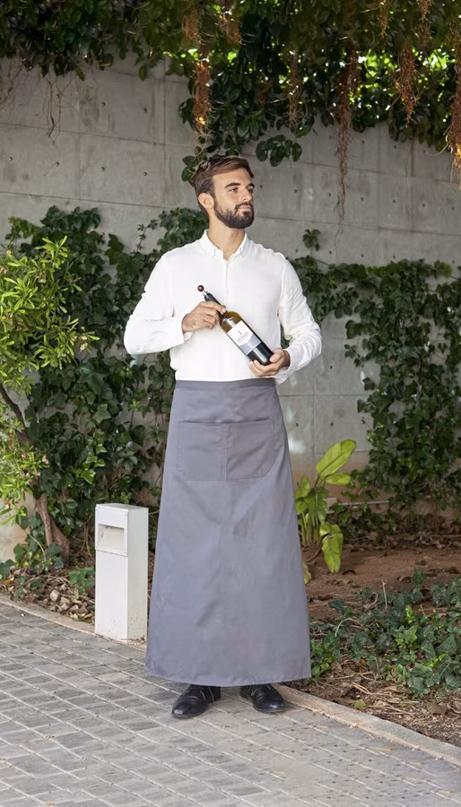 Link Kitchen Wear Tablier Bistro avec Poche Frontale, 100x100 cm, Natural (ca. Pantone 7499) 100 x 100 cm, X968T