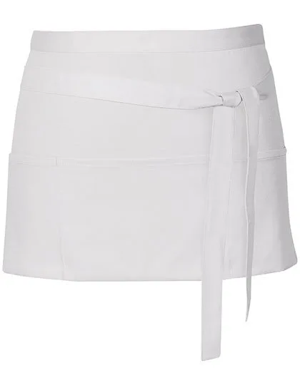 Link Kitchen Wear Grembiule da Bistrot e Bar con Tre Tasche, White 60 x 30 cm, X983