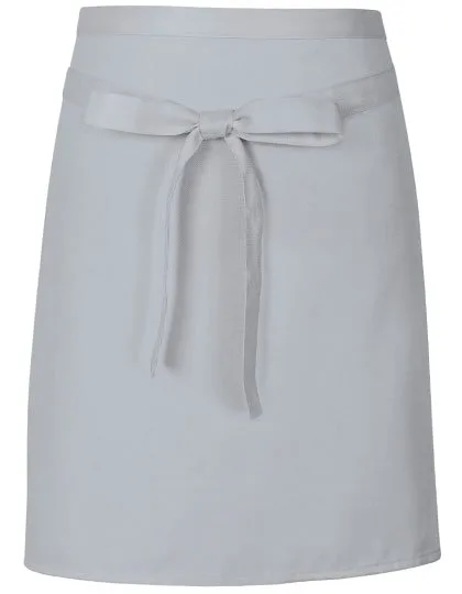 Link Kitchen Wear Bistro-Barschürze aus strapazierfähigem Twill, Pale Grey (Silver) (ca. Pantone 428) 70 x 50 cm, X984