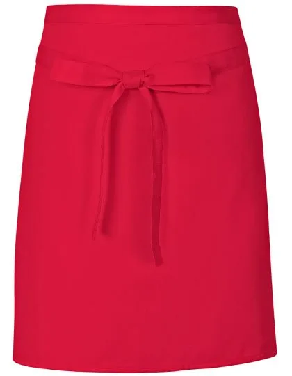 Link Kitchen Wear Bistro-Barschürze aus strapazierfähigem Twill, Strawberry Red (ca. Pantone 186) 70 x 50 cm, X984