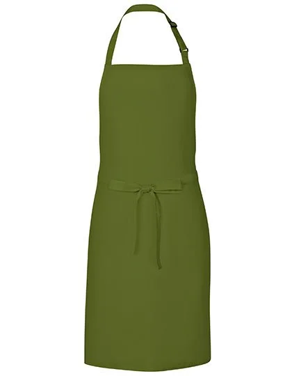 Link Kitchen Wear Latzschürze aus Twill mit Nackenschlaufe, Olive (ca. Pantone 378) 72 x 85 cm, X986