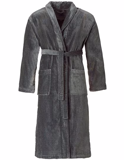 Vossen Velours-Bademantel mit Schalkragen, Baumwolle, Flanell S, XF011