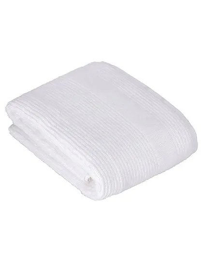 Vossen Tomorrow Streifenstruktur Badetuch 100x150 cm, White 100 x 150 cm, XF360B