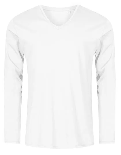 X.O by Promodoro Langarm T-Shirt V-Ausschnitt Baumwolle, White 3XL, XO1460