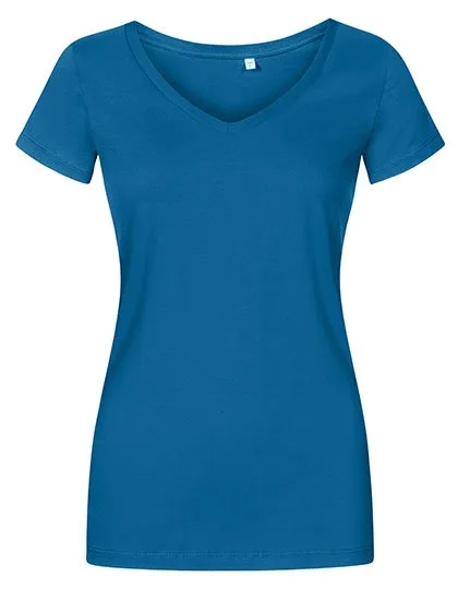 X.O by Promodoro V-Ausschnitt T-Shirt aus Baumwolle für Damen, Petrol L, XO1525