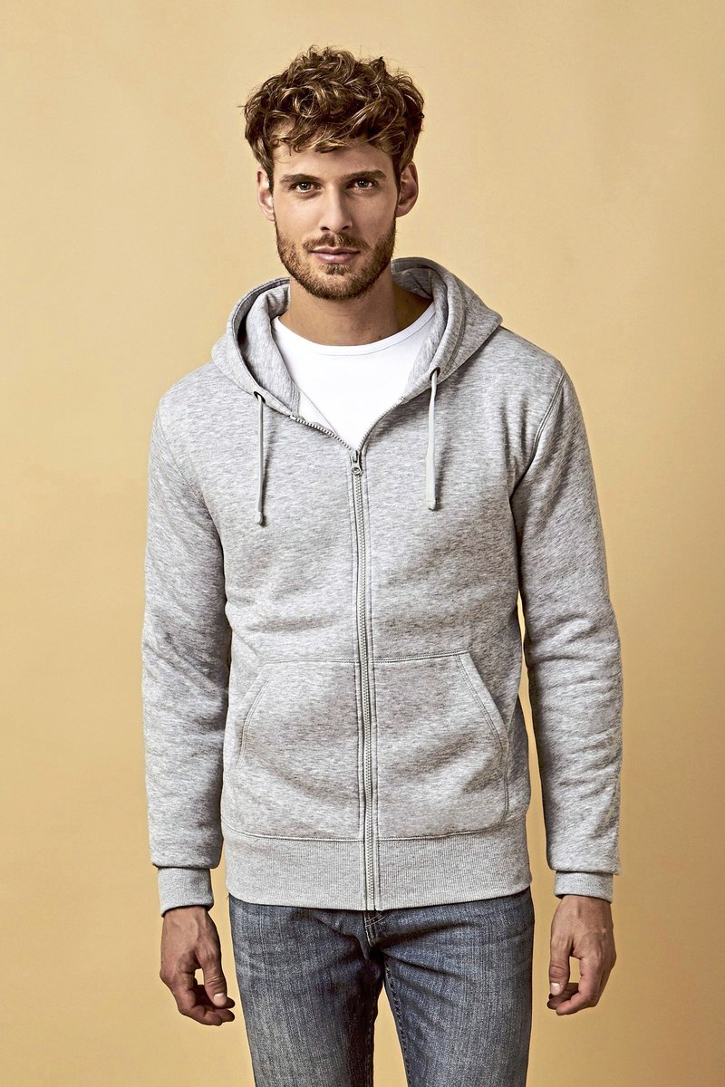 X.O by Promodoro Langarm Zip-Hoodie mit Kängurutaschen, Azur Blue XS, XO1650
