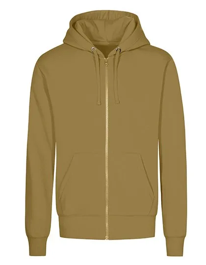 X.O by Promodoro Langarm Zip-Hoodie mit Kängurutaschen, Olive 4XL, XO1650