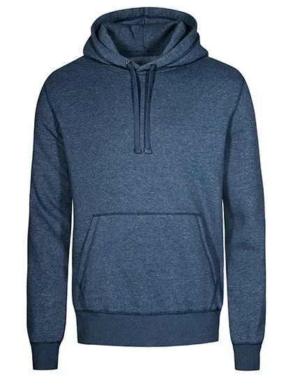 X.O by Promodoro Hoodie mit doppelter Kapuze für Herren, Heather Navy XXL, XO1680