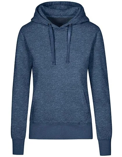 X.O by Promodoro Hoodie mit Doppelkapuze und Taschen für Damen, Heather Navy 3XL, XO1781