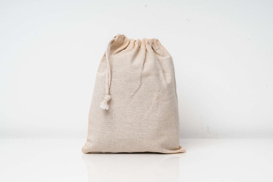 Printwear Baumwoll-Midi-Tasche mit Kordelzug, Natural ca. 17 x 20 cm, XT008