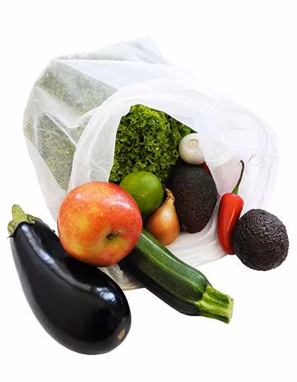 Printwear Shopping Net Set made of Recycled Polyester, White 35 x 40 cm, XT1000