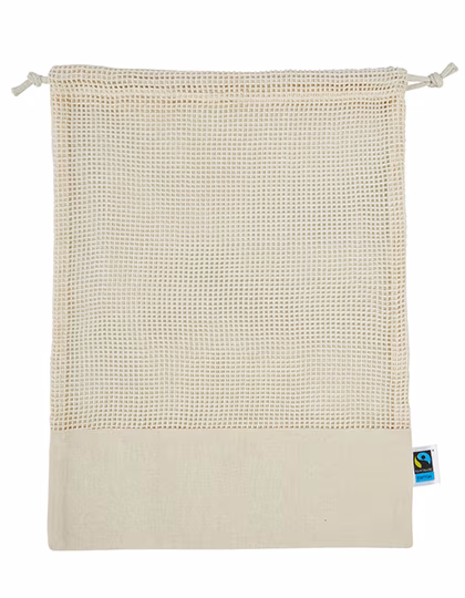 Printwear Fairtrade Organic Cotton Mesh Bag, Natural 30 x 40 cm, XT1100