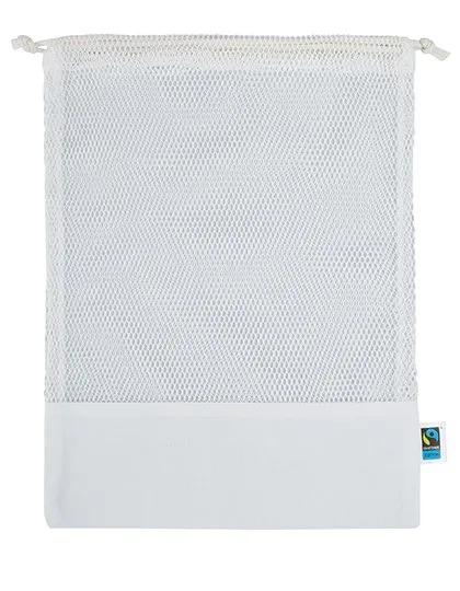 Printwear Sac Filet en Coton Bio Fairtrade, White 30 x 40 cm, XT1100