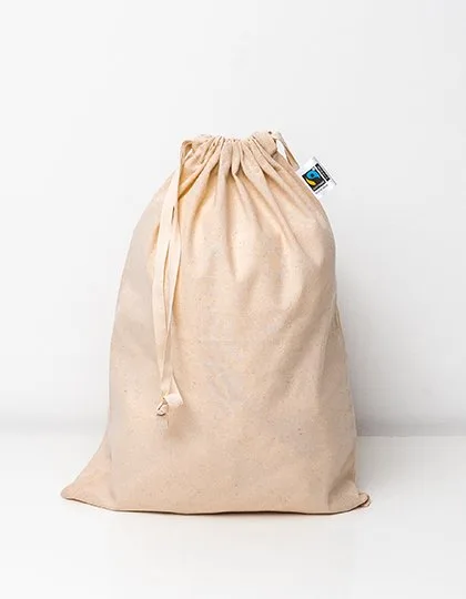 Printwear Fairtrade Organic Cotton Pouch with Drawstring, Natural 30 x 40 cm, XT1600