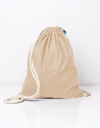 Printwear Fairtrade Gymbag aus 100% Bio-Baumwolle, Natural 38 x 46 cm, XT400